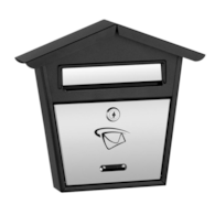 Skrzynka na listy domek mały 260x280x50mm (LUX-elementy nierdzewne)