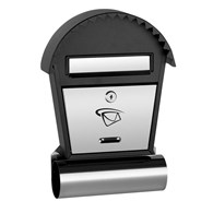 Skrzynka na listy domek mały okrągły z tubą 350x250x50mm (LUX-elementy nierdzewne)