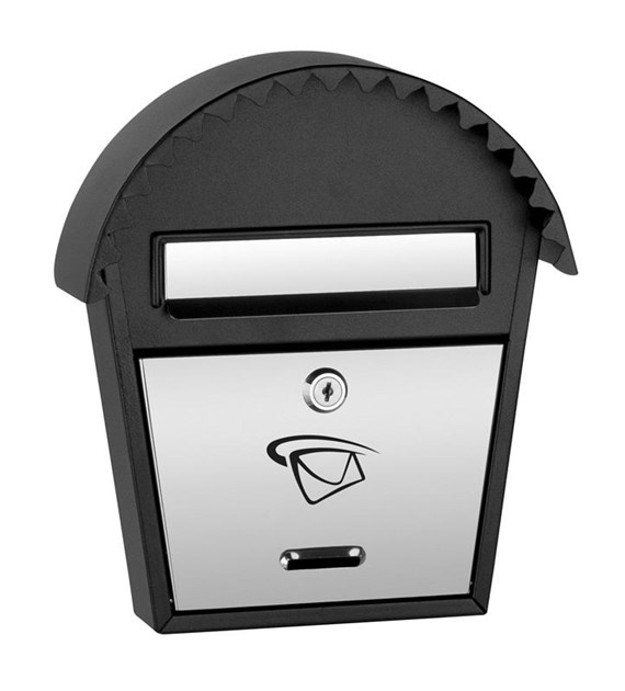 Skrzynka na listy domek mały okrągły 280x250x50mm (LUX-elementy nierdzewne)