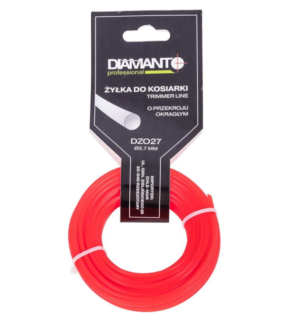 Żyłka do kosiarki okrągła 2,7mm 15m DIAMANTO