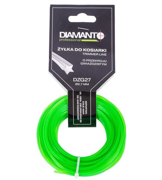 Żyłka do kosiarki gwiazda 2,7mm 15m DIAMANTO