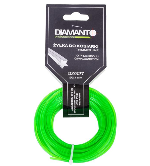 Żyłka do kosiarki gwiazda 2,7mm 15m DIAMANTO