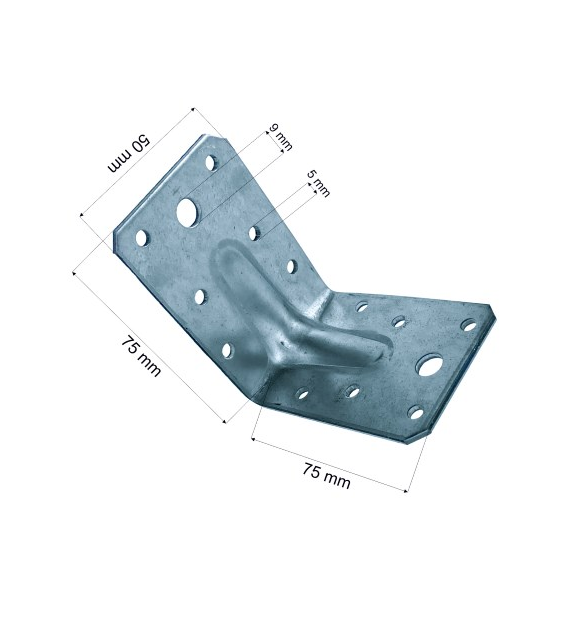 Kątownik budowlany WZMACNIANY 75x75x55mm