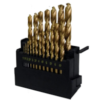 JUFISTO Zestaw wierteł do metalu podwójnie szlifowanych tytanowych 1 - 13mm 25szt