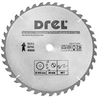 Piła tarczowa DREL CV do drewna ze spiekiem 400 x 30 mm 40T