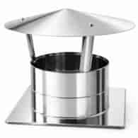 Kominek wentylacyjny nierdzewny 100mm z rozetą