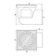 Kratka kanalizacyjna boczna fi 50 15x15cm biała - ruszt plastikowy