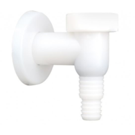 Odpływ pralki z zaworem zwrotnym natynkowy biały