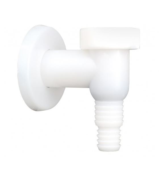 Odpływ pralki z zaworem zwrotnym natynkowy biały