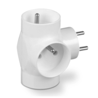 Elektryczny rozgałęźnik 3GN okrągłe z uziemieniem (złodziejka)