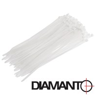 Opaska kablowa 4,8 x 400 biała DIAMANTO