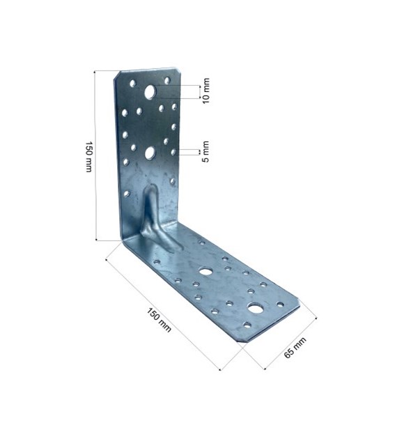 Kątownik budowlany WZMACNIANY 150x150x65mm