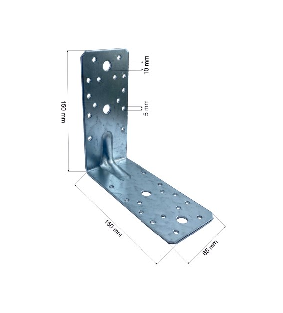 Kątownik budowlany WZMACNIANY 150x150x65mm