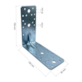 Kątownik budowlany WZMACNIANY 150x150x65mm